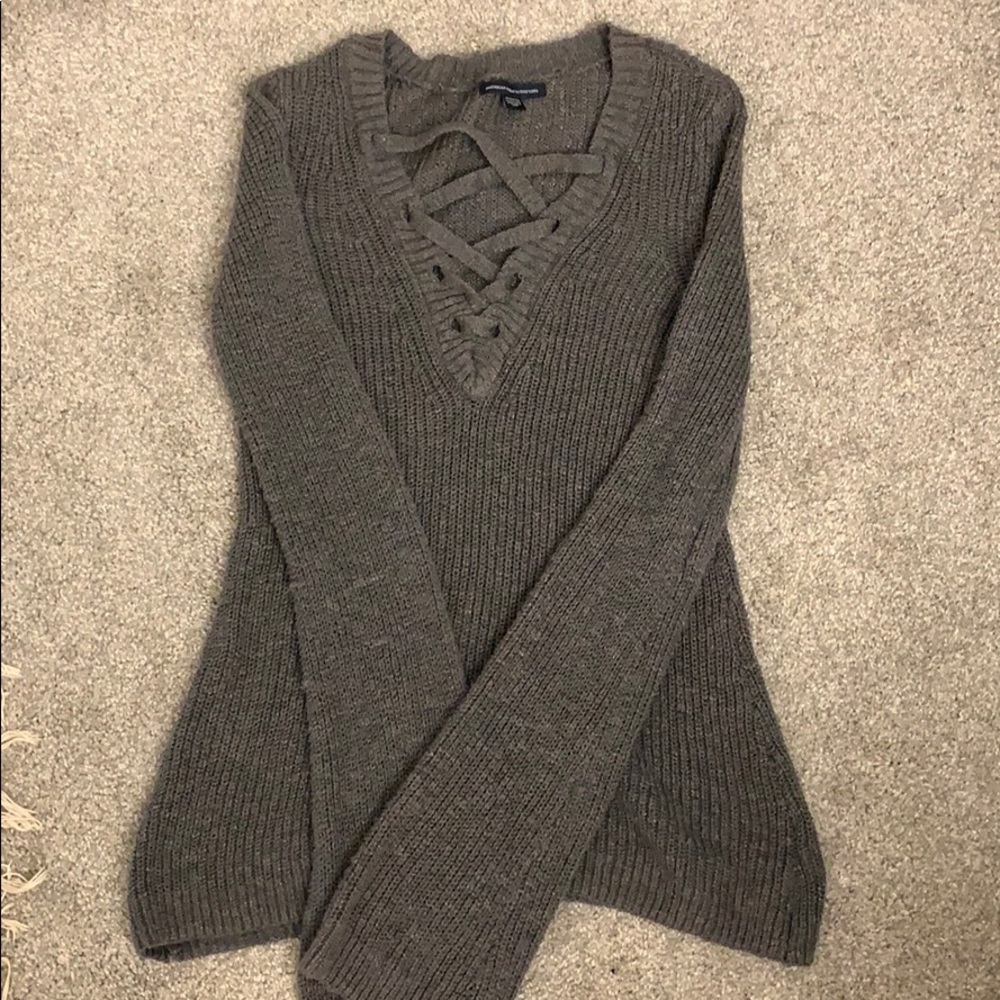 grey comfy sweater